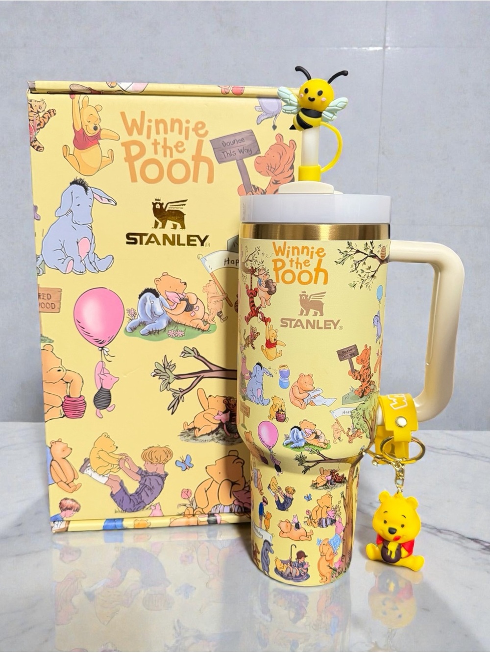 Stanley Winnie the Pooh Tumbler with Bee Topper - Picture 4 of 4